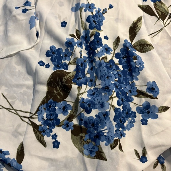 Lulus Women’s French Countryside Floral High-Low Dress XL White Blue New - Picture 7 of 12